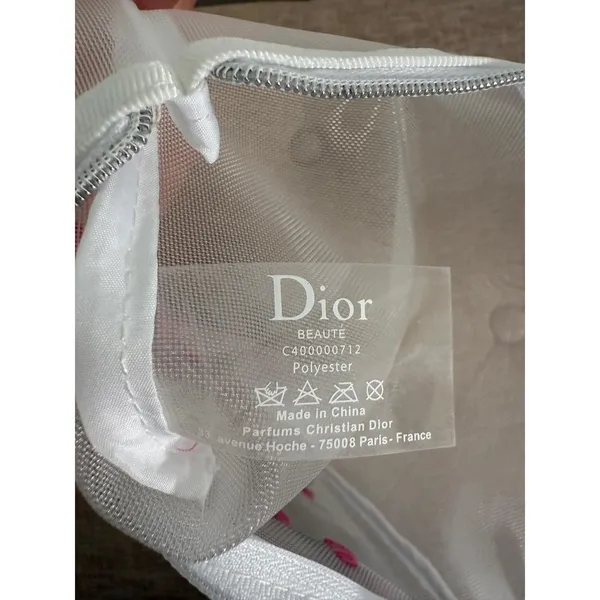 Christian Dior Embroidered Hearts Cosmetic Pouch - Image 4