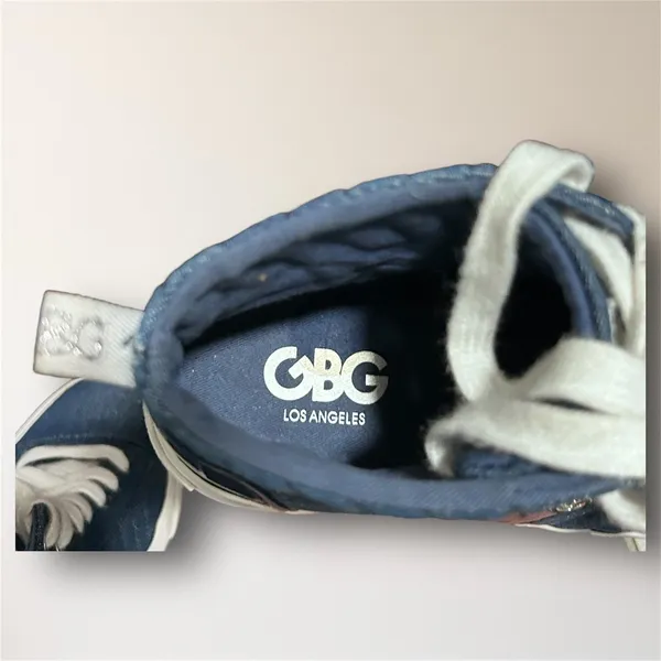 GBG Los Angeles Womens 7 Blue Sparkle Denim High Top Sneakers Quilted Y2K Retro‎ - Image 12