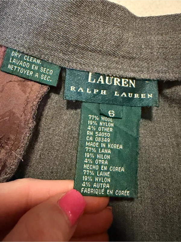 Ralph Lauren Women’s Gray Dress Pants - Straight Tailored Style - Image 3