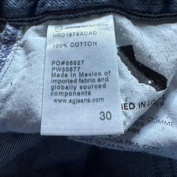 AG Adriano Goldschmied Alexis Straight‎ High Rise Vintage Fit Jeans Blue Size 30 - Image 8