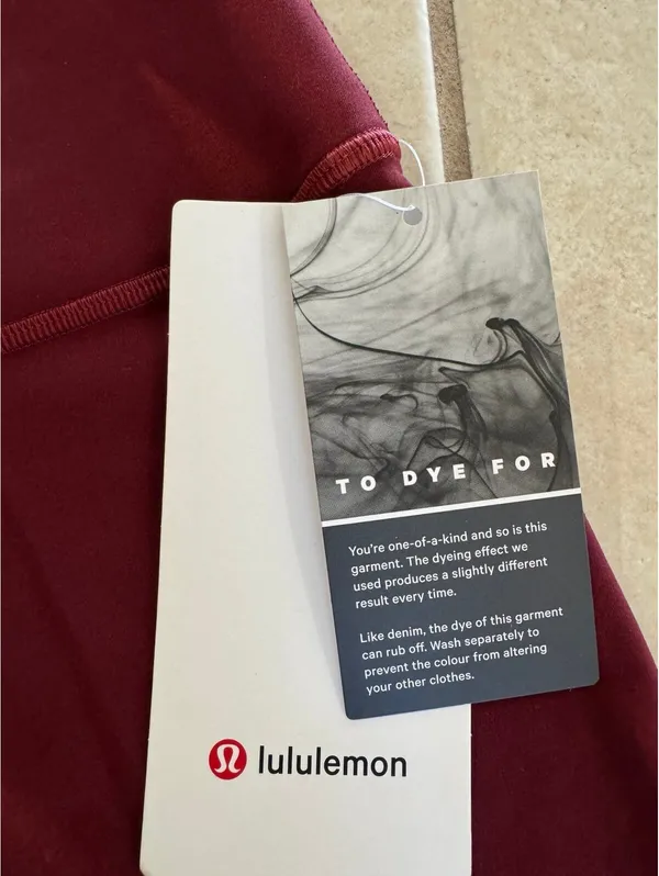 Lululemon Wunder Train High Rise 25” Sun Bleached Wash Red Merlot Size 8 NWT - Image 6