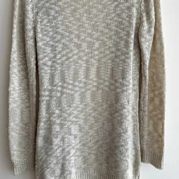 Wet Seal Open Front Long Knit Cardigan, Tan, Size Medium - Image 13