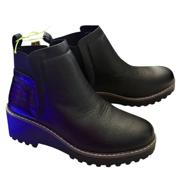Rampage Sacha Black Ankle Wedge Boots Size 10 - Image 3