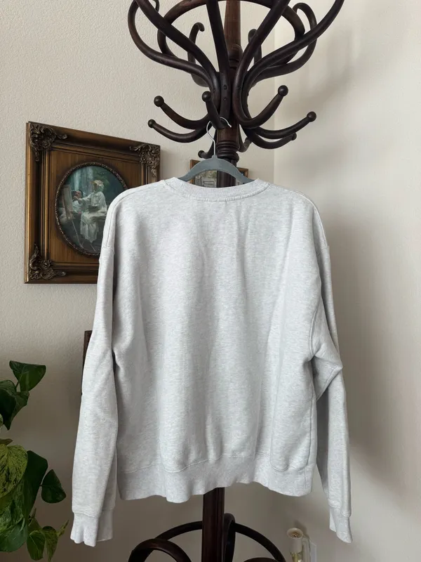 Aritzia Fleece Grey Crewneck Sweater - Image 4