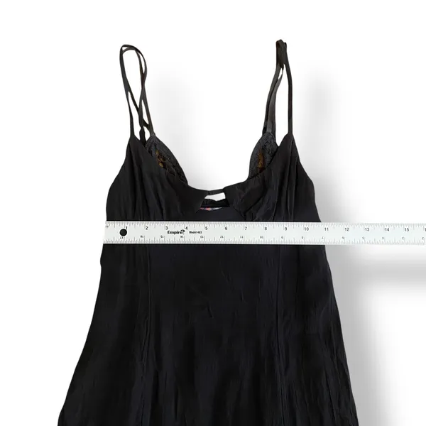 Urban Outfitters Dara Lace Trim Midi Dress Womens Size XS Black‎ Date Party - Image 5