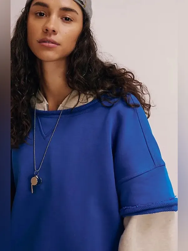 NWOT FREE PEOPLE Movement Cruise Tee- Steller Blue $98 - Image 3