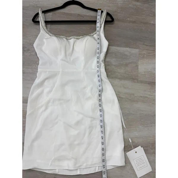 NEW Mac Duggal Savannah Dress White Size 6 Cocktail - Image 10