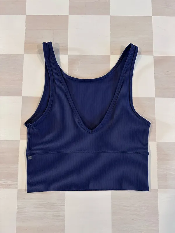 lululemon power pivot ribbed tank luxtreme night sea navy blue 6 - Image 3