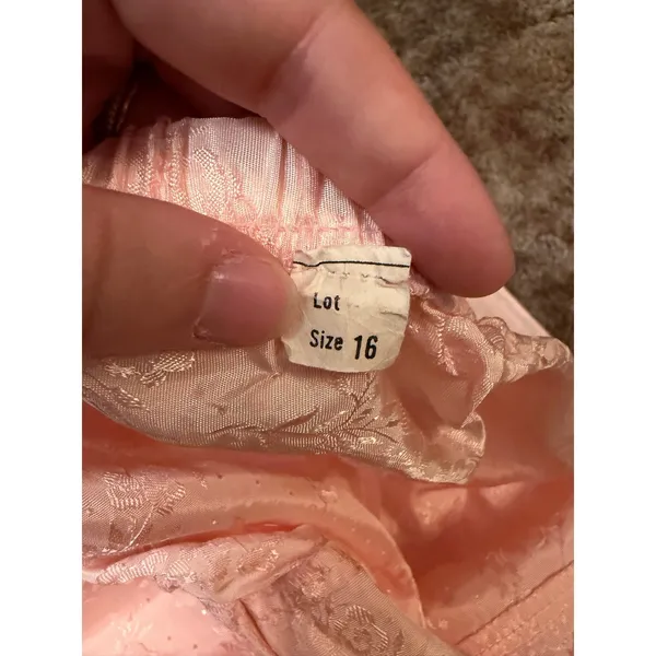 Vintage Handmade Baby Pink Floral Jacquard Skirt Romantic Coquette Aesthetic - Image 5
