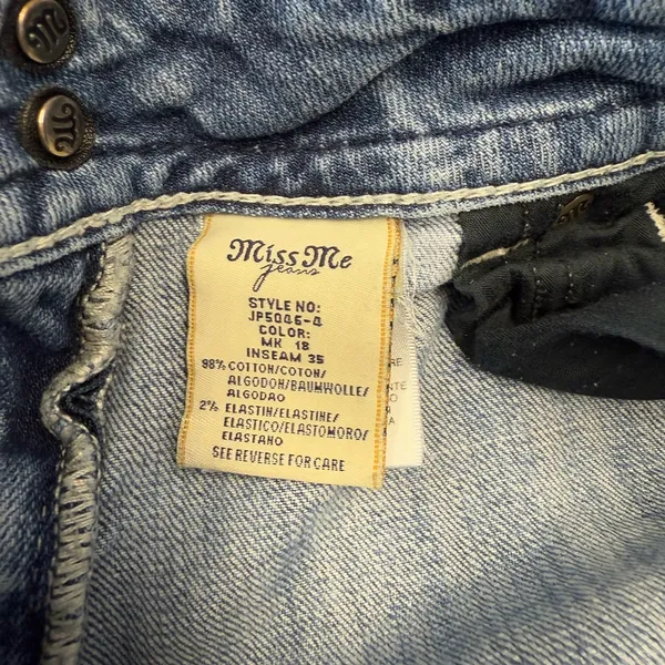 Miss Me Women Size‎ 30 Boot Cut distressed Blue Denim Jeans Western - Image 8