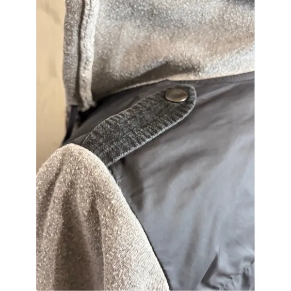 FREE PEOPLE Mixed Media‎ Full Zip Windbreaker Sweatshirt Hoodie, Medium - Image 10