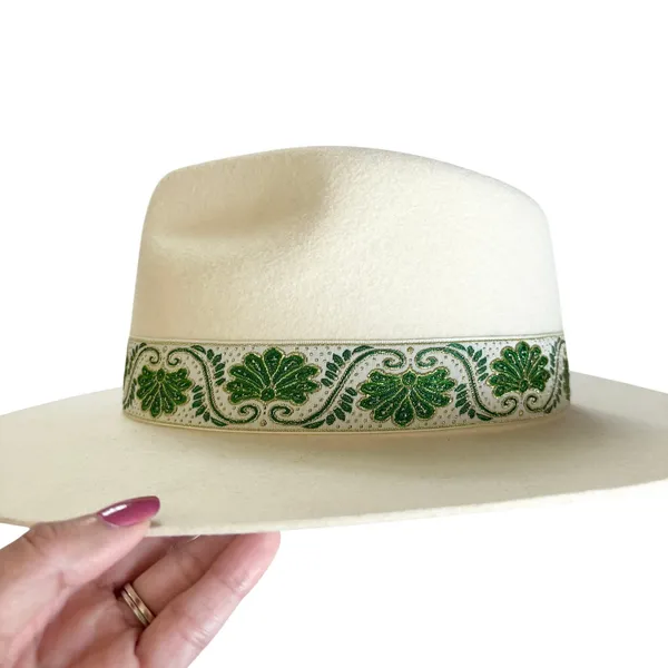 Lack of Color Beverly Ivory 100% Wool Wide Brimmed Fedora Hat Size Medium NWT - Image 3