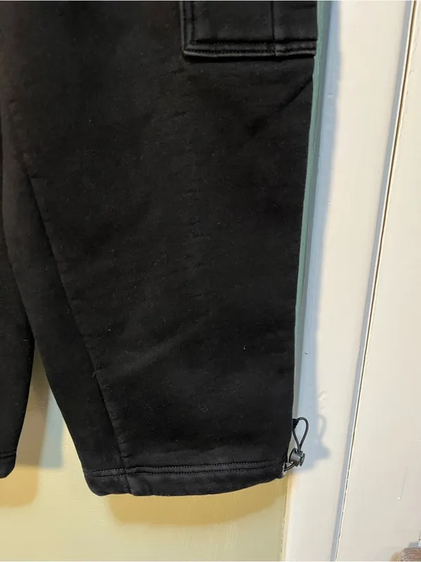 FB County Women's Size Small Heavyweight Baggy‎ Cargo Sweatpants Black Cotton - Image 7