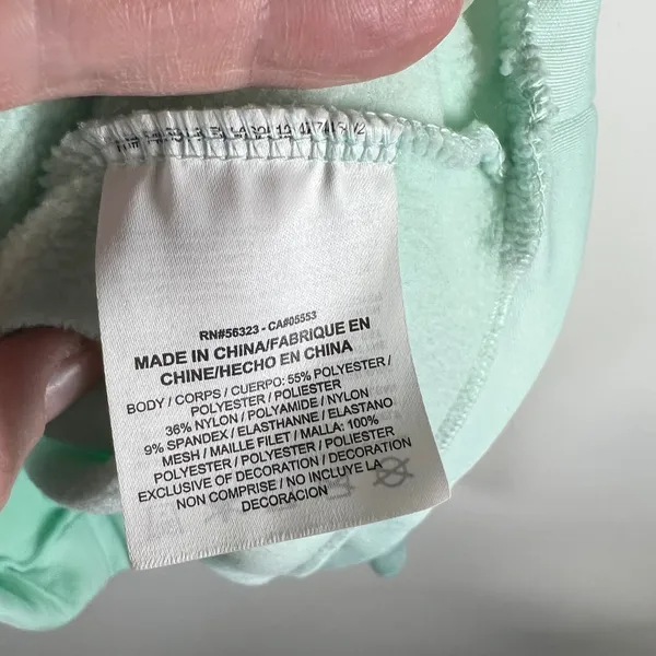 Nike Womens‎ Just Do It Script Logo Sweatshirt Mint Green Drop Shoulder Large - Image 6