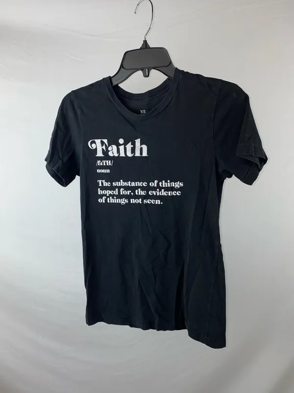 Faith Tshirt Black Size XS - Image 5