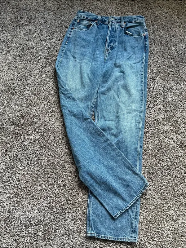 Denim Forum Women's Light Blue Joni High Rise Loose Straight Jeans - Image 2