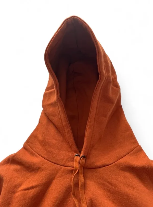 New Fanatics Burnt Orange Blank Fleece Hoodie Sweatshirt XL - Image 3
