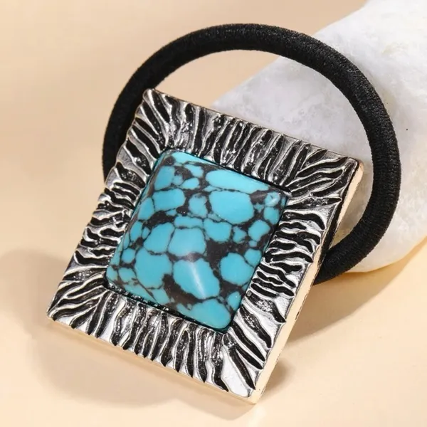Turquoise Natural Gemstone Antique Hair Band - Image 2