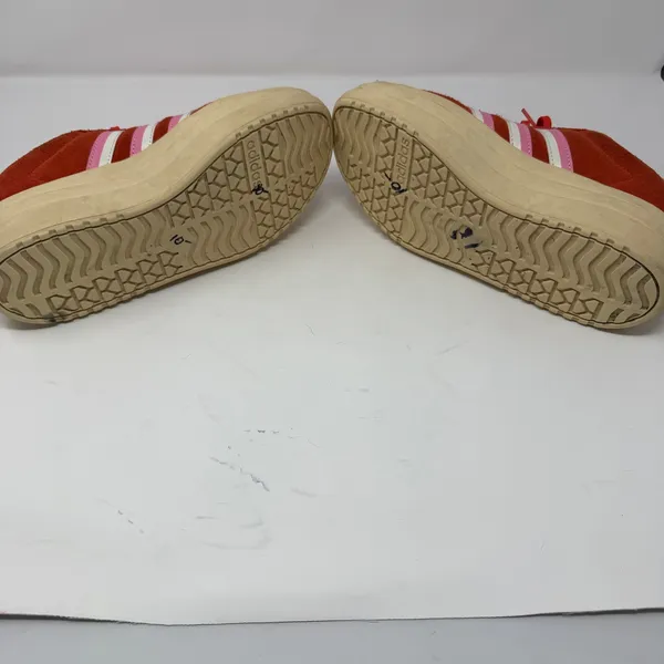 Adidas VL Court Bold Platform Sneaker Red Pink Suede Low Top Women Size 7 - Image 6