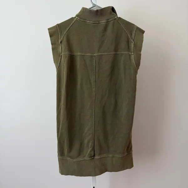 Anthropologie Daily Practice S Green Vest Zip Sleeveless Sweatshirt‎ Pullover Boho - Image 6