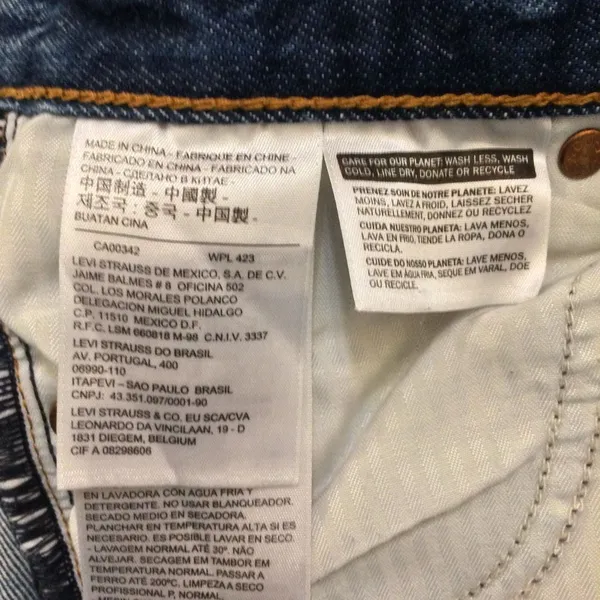 Levi’s made by white oak cone denim button fly ray hem 25 - Image 14