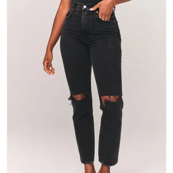 Abercrombie Curve Love Ultra High Rise 90s Straight Jean - Image 2