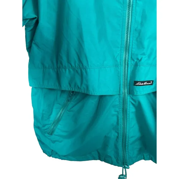 Eddie Bauer Teal 90s Vented Long Sleeve Windbreaker L - Image 6