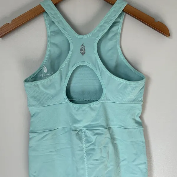 Free People FP Movement Every Single Time Runsie Bodysuit Cascade Blue Size M/L - Image 4