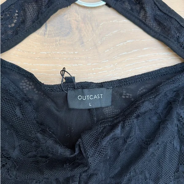 Outcast Jumpsuit Cutouts Lace Oakley Size L Black - Image 3