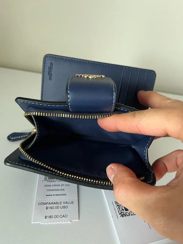 Coach Medium Corner Zip Wallet In Signature Canvas - Image 6