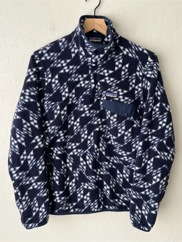 Patagonia Synchilla Snap-T Pullover blue pattern unisex fits 4-6 - Image 2