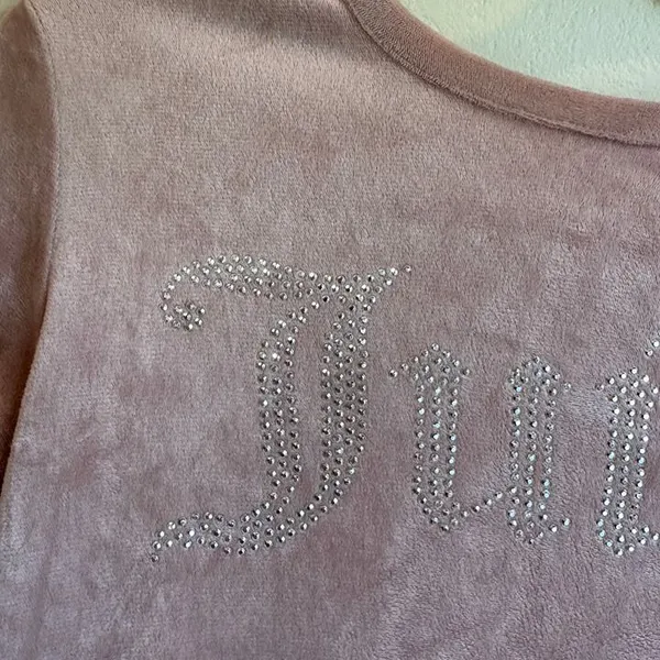 Juicy Couture Velvet Fleece Short Sleeve Shirt Lounge Top - Image 2