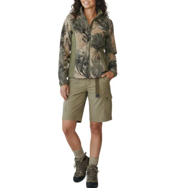 CABELA'S Colorblock Fleece Jacket Women M Green Full Zip Outdoor Camping Travel - Image 2