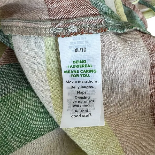 aerie Linen Blend Striped Multi Color Women’s Dress Size XL NWT - Image 11