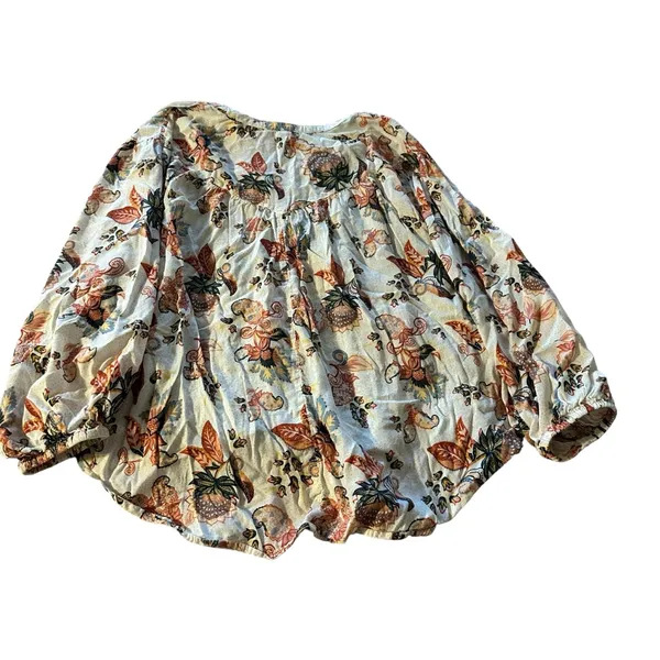 Old Navy Cream Floral Women's Blouse - Image 2