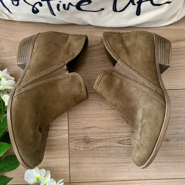 SO Olive Green Booties Brown Size 7.5 - Image 4