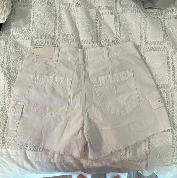 White Cargo Shorts - Image 3
