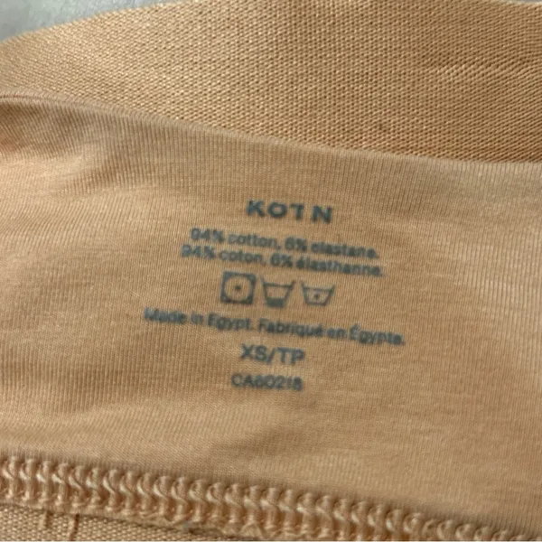 KOTN Organic Cotton Bralette Wireless Unlined Peach Size XS - Image 4