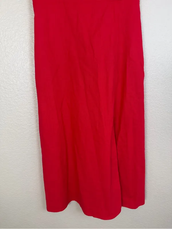 Few Moda Cassia Linen Midi Dress in Red size 8 $173 - Image 11