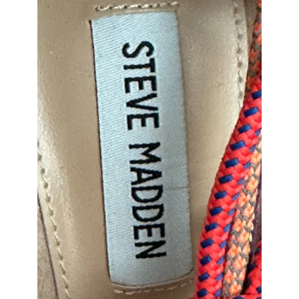 Steve Madden Multicolor Pumps Nude Pink Ankle Tie Laces Ropes Women's Sz 8 - Image 5