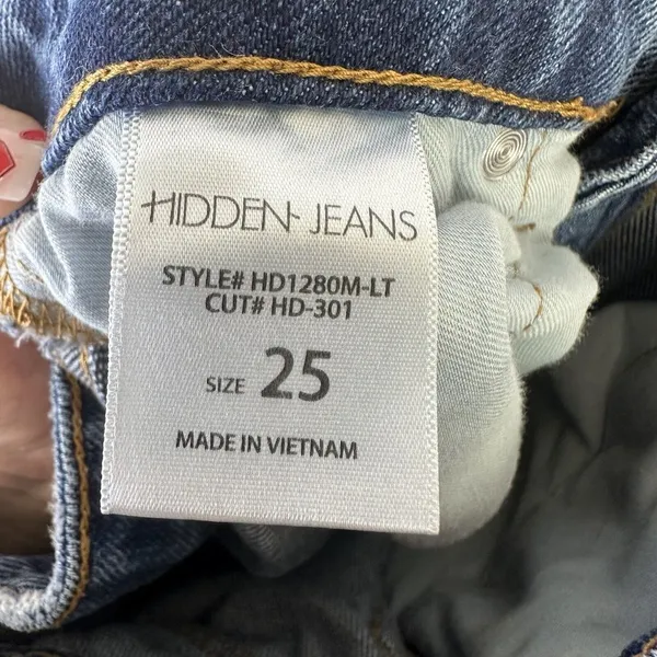 Hidden By‎ Buckle Womens Blue Jeans Size 25 Distressed Medium Wash Skinny Jeans - Image 9