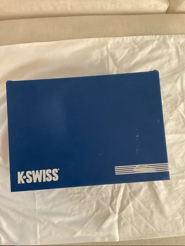 K SWISS Classic Court Open Stripes Sneakers, White, Size 9, NEW with box - Image 8