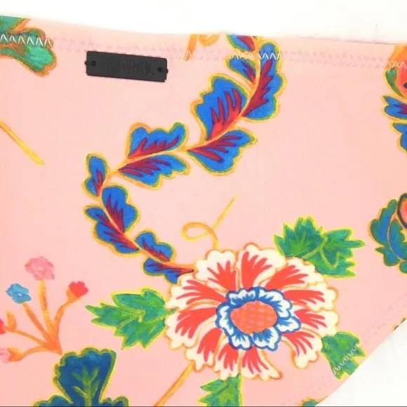 Triangl Pink Floral Neoprene Swim Bikini Bottoms XXS NEW - Image 5