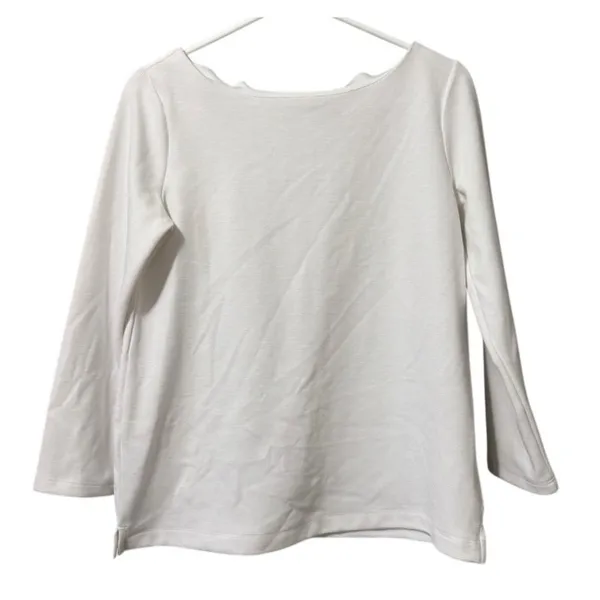 Old Navy Womens Sweater‎ Size Small White Long Sleeve Back Zipper Preppy City - Image 2