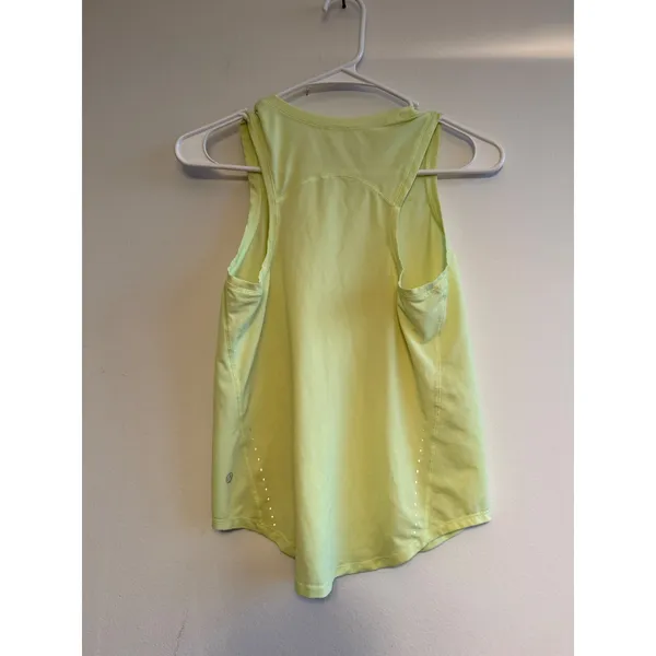 Lululemon Racerback Tank Top‎ Neon Yellow Lime Women Size 4 - Image 3
