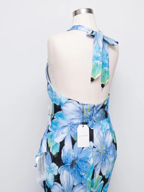 Dress the Population - Kathleen Floral Ruffle Halter Gown‎ - Image 11