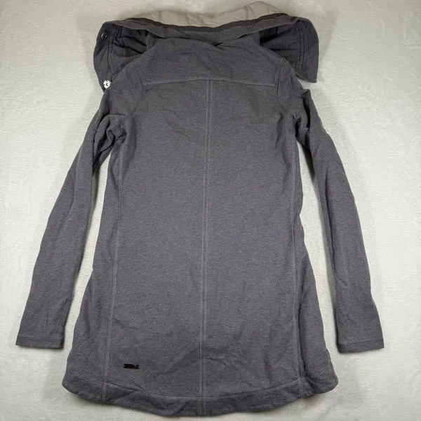 Lululemon Savasana Jacket Heathered‎ Coal Gray Asymmetrical Zip Thumbholes 6 - Image 10