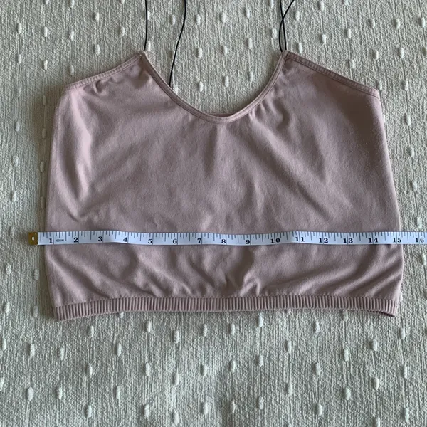 Free People Light‎ Pink Cropped Tank Top XL - Image 6