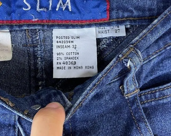 Vintage Posted Bare Back Slim Straight Jeans Size 27 - Image 6