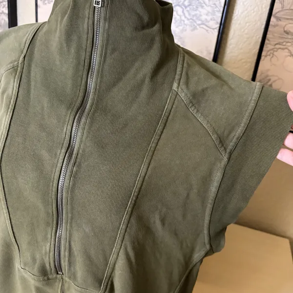 DAILY PRACTICE Anthropologie Meru Zip-Front Mini Dress In Green Size large‎ - Image 6